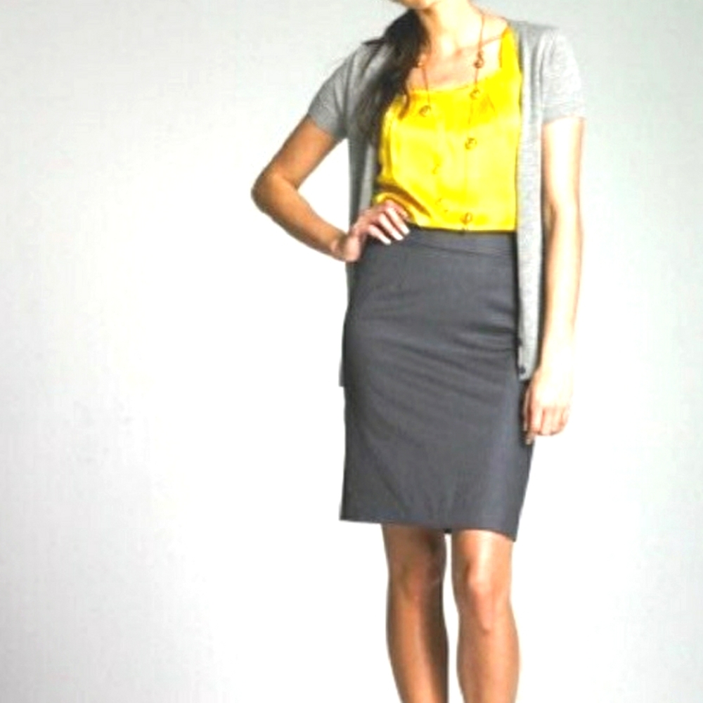 J.CREW Nwt Charcoal Gray Wool Pencil Skirt